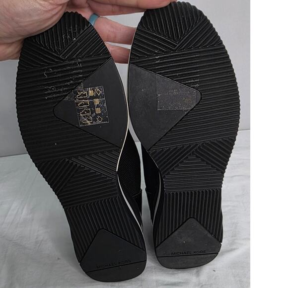 Michael Michael Kors Skyler Black & White Wedge Women's Sneaker Bootie Size 8.5M - Picture 12 of 13